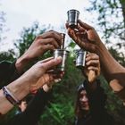 ADVENTURE NESTING SHOT GLASS SET ערכת פלאסק וכוסות שוט