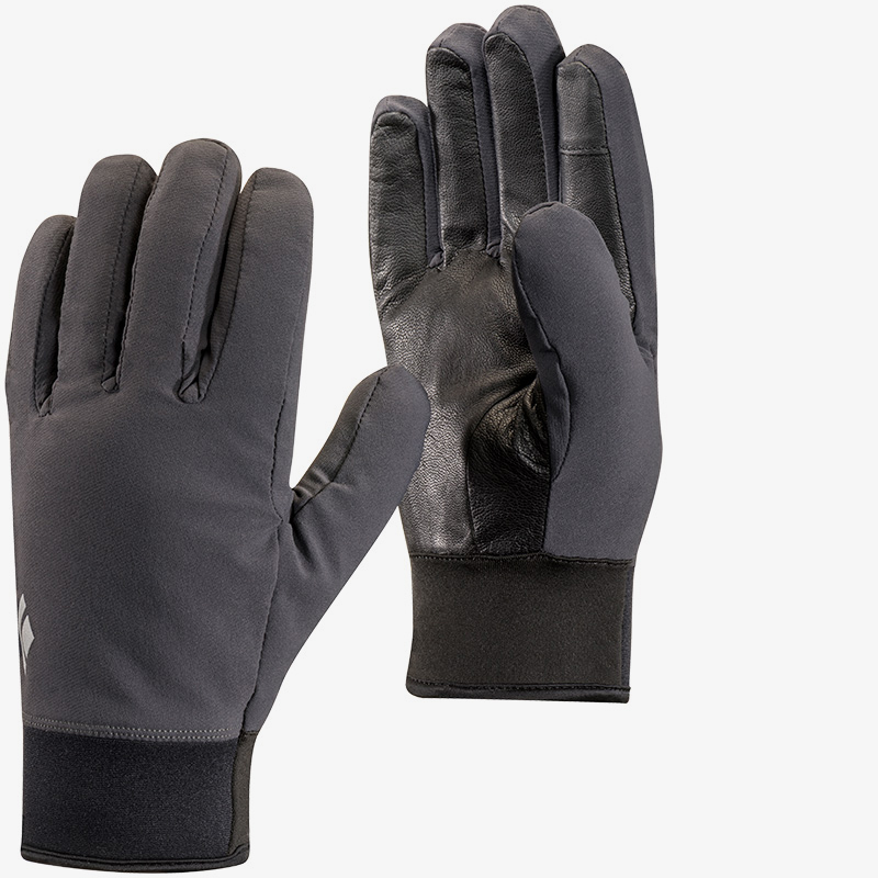 MIDWEIGHT SOFTSHELL GLOVES in smoke 