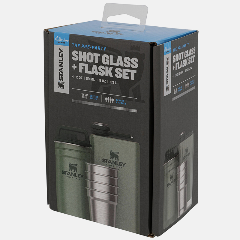 ADVENTURE PRE-PARTY SHOT GLASS + FLASK SET image number null